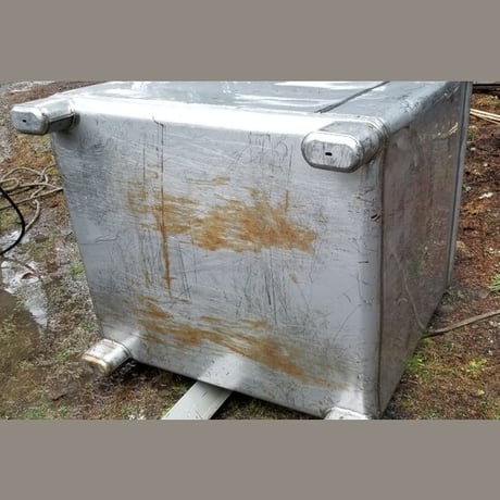 300 gallon 360 U.S. gal.) Custom Powder Systems #515236, Stainless Steel open top square tank, 2005 (3 - Image 7