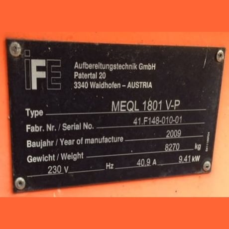 2" m x 3" m IFE #MEQL 1801 V-P, Overband Magnetic Separator, 2009 - Image 2