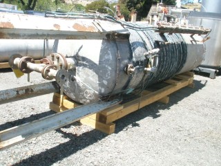 525 gallon Stainless Steel Jacketed Tank, 36" diameter x 10' straight height, dished heads, 18" diameter - Image 2