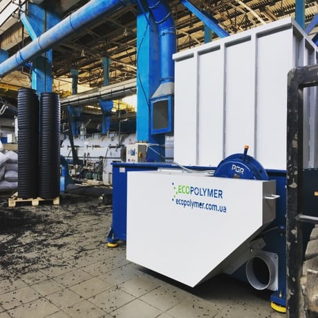 Ecopolymer #ES10.2, Single Rotor Shredder, 22 kW, 1000mm Rotor, 36 Knives, 15-80mm Screen, Never Used - Image 2