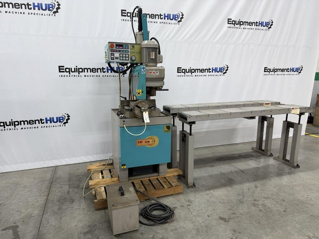 14.5" KMT, Kalamazoo #C370SA-V, vertical column semi-automatic cold saw with conveyor, 2002 - Image 2