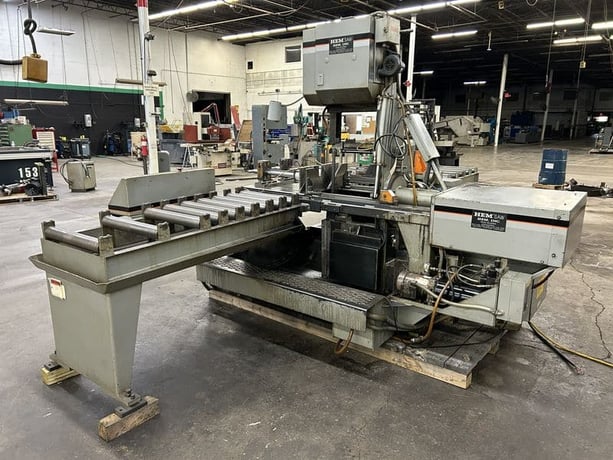 18" x 20" Hem #V100LA-2, automatic vertical tilt frame band saw, power tilt, 5 HP, coolant system - Image 6