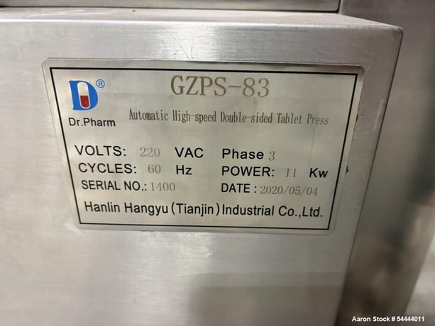 Dr. Pharm #GZPS-83, bi-layer rotary tablet press, 83 station - Image 8