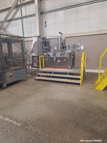 Automatic tray & case former, Delkor #TFS4, Stainless Steel, hot melt glue - Image 1