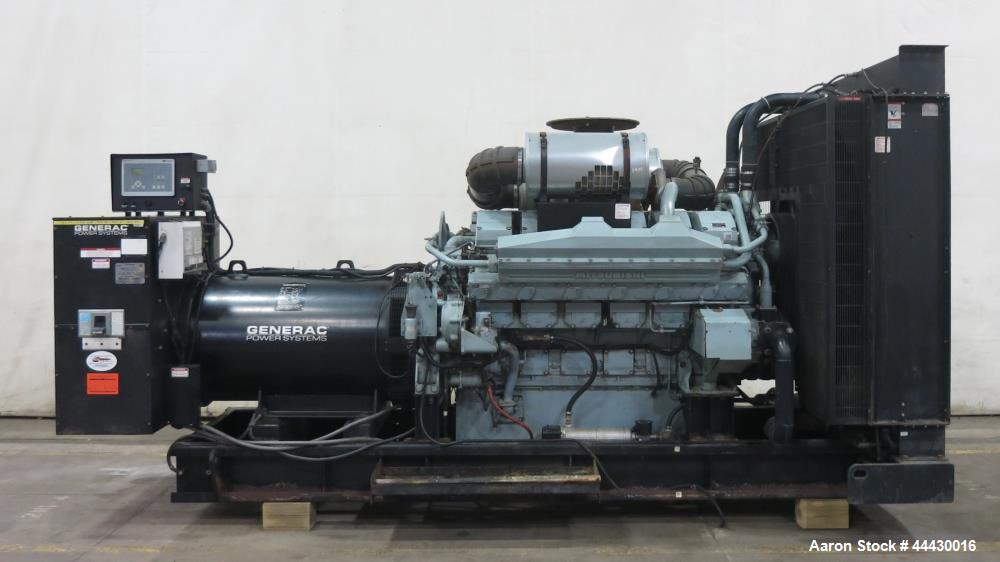 1130 KW Generac, diesel generator set, Mitsubishi engine, open skid - Image 1