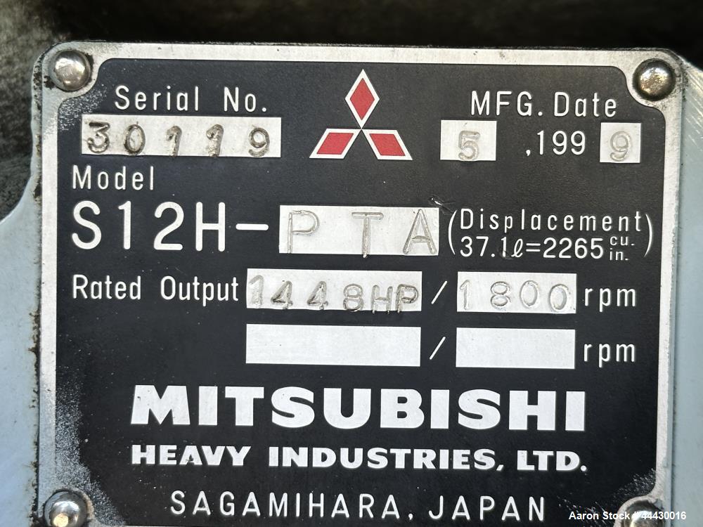 1130 KW Generac, diesel generator set, Mitsubishi engine, open skid - Image 9