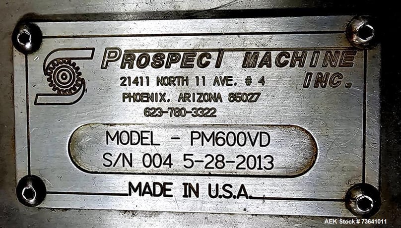 Prospect Machine #PM600VD, tablet vacuum deduster, 80000 TPH - Image 5