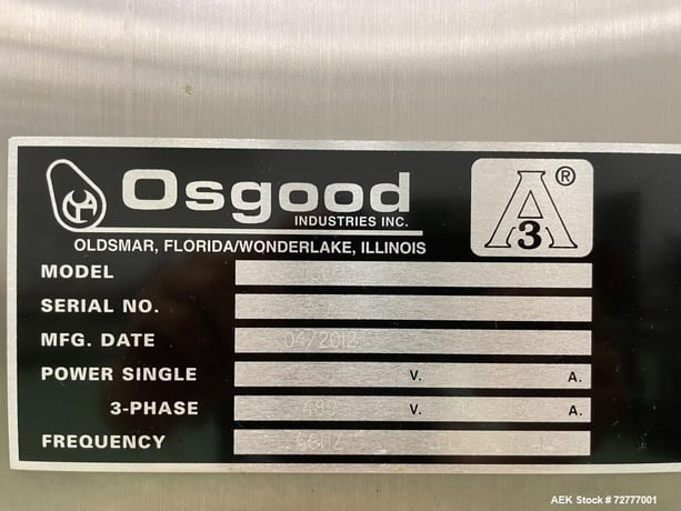 Osgood #2700, tray sealer, MAP, roll stock film - Image 9