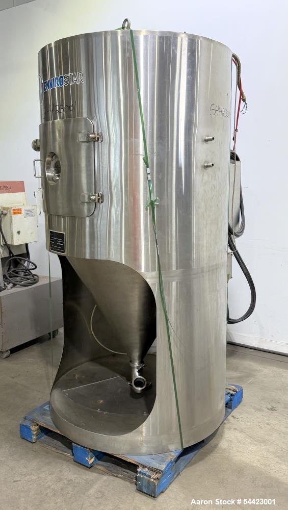 EnviroStar #ES-500, centrifugal spray dryer, Stainless Steel, PLC - Image 2