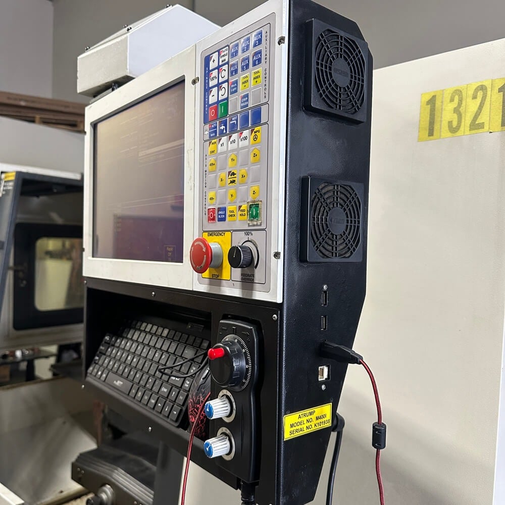 Atrump #A3-10H, CNC bed mill, 13" x60" tbl., 10 HP, 40" X, 20" Y, 20" Z, #40, 8k RPM, 3-Axis rigid head - Image 10