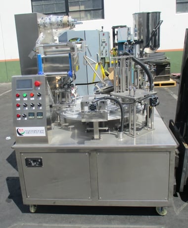 Chun Lai #KIS 900, automatic rotary cup filling and sealing machine - Image 1