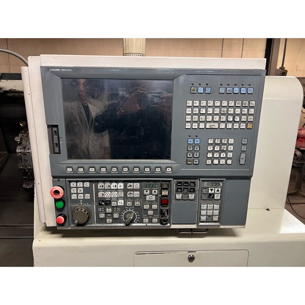 Okuma #Captain-L370W, CNC lathe, 20.8" swing, 2.44" bore, 14.57" dia., 19.685" lgth, A2-6, OSP-P200L - Image 3