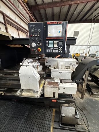34" x 80" Mazak #Powermaster-Universal, Hollow Spindle Lathe, 14.7" spindle bore, Front & Rear Manual Chucks - Image 5