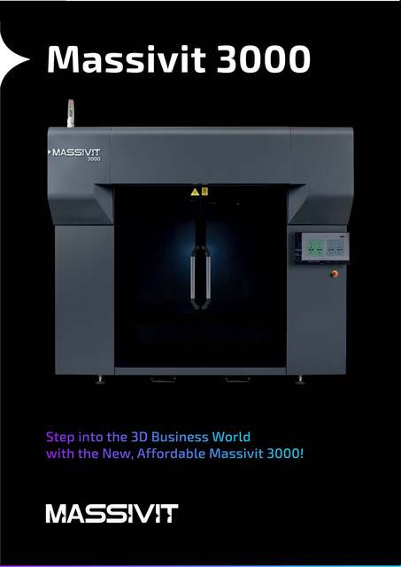 Massivit #3000, Large Format 3D Printer, 57" x44" x70" print size, 2024 - Image 3