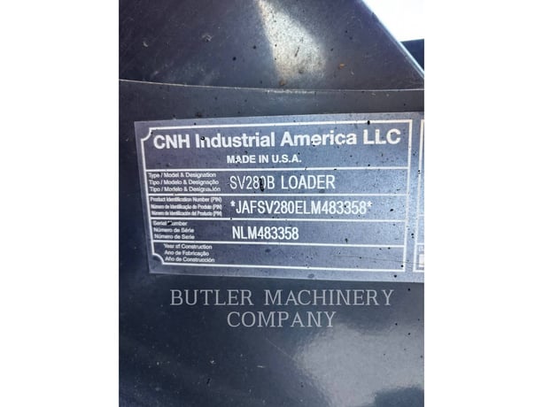 Case/New Holland SV280B, Skid Steer Loader, 3717 hours, S/N: NLM483358, 2020 - Image 6