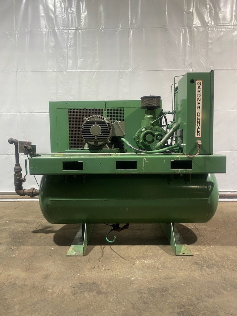 125 psig, Gardner Denver #EBERFC, rotary screw air compressor, 25 HP, 230/460 V., 22821 hours - Image 1