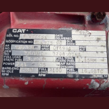 141 HP Caterpillar #3208, Diesel Engine, 2100 RPM, V8, 10.4L, 200 hours, fire pump engine - Image 5