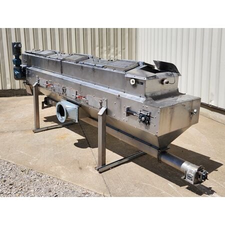 24" x 144" Buhler #C1-24-13-XXC, Stainless Steel belt dryer cooler, screw conveyor fines system, 230/460 V. - Image 2