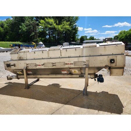 24" x 144" Buhler #C1-24-13-XXC, Stainless Steel belt dryer cooler, screw conveyor fines system, 230/460 V. - Image 4