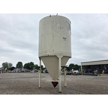 Meridian Manufacturing #SK1010, Carbon Steel cone bottom hopper silo, 10' diameter, 21'-1" OH, 20" discharge - Image 3