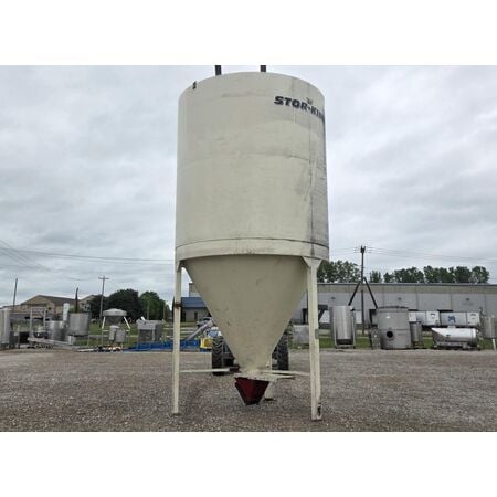 Meridian Manufacturing #SK1010, Carbon Steel cone bottom hopper silo, 10' diameter, 21'-1" OH, 20" discharge - Image 4
