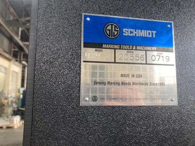 Schmidt #4X4-Z, Dot Peen Marking Machine, workbench-mounted system, programmable marking head, 2019 - Image 4
