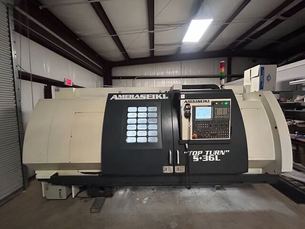 Ameri Seiki #S-36L, Top Turn CNC lathe, 30" swing, 18" chuck, 4.6" bar, 49.2" centers, 19.6" dia., 47.2" - Image 1