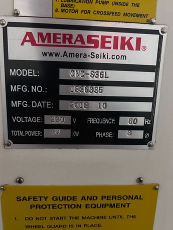 Ameri Seiki #S-36L, Top Turn CNC lathe, 30" swing, 18" chuck, 4.6" bar, 49.2" centers, 19.6" dia., 47.2" - Image 8