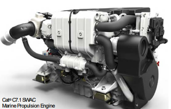500 HP Caterpillar #C7.1, Marine engine, 2900 RPM E Rated, Surplus 2023 (5 Available) - Image 1