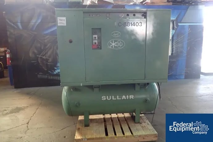 115 psig, Sullair #10B-30, Rotary Screw Air Compressor, 30 HP, air-cooled - Image 1