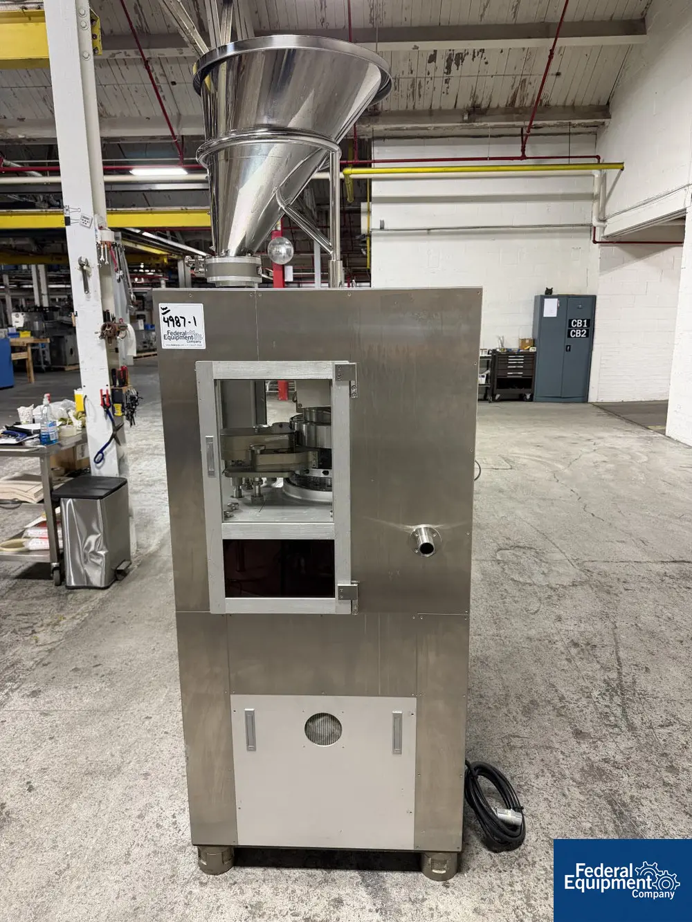 5 Ton, Hata #HT-AP-18SS-U, Rotary Tablet Press, single side, 18 station, 108,000 TPH, 16mm diameter, upgraded - Image 4