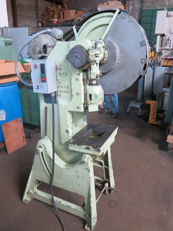 20 Ton, Press-Rite #2, Mechanical Clutch Punch Press, 2" stroke, 2" adj., 7" Shut Height, 2" bore, 185 SPM, 2 - Image 1