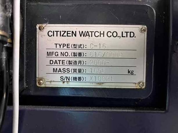 Citizen #C16-IX-1M9, 9-Axis Swiss Type Cnc Lathe - Image 7