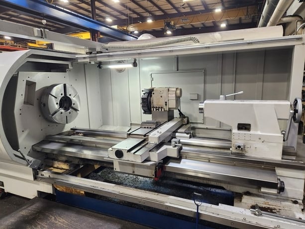 Milltronics #ML35/80, CNC Lathe, 36.2" swing, 19" X, 87" Z, 21.6" socs, 24" chuck, 35 HP, 900 RPM - Image 2