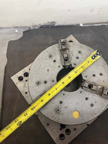 10" 3-Jaw Self-Centering Lathe Chuck #424499-7A, Square Adapter Plate, Approx. 4" Bore - Image 4