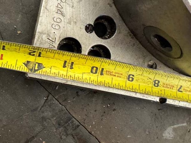 10" 3-Jaw Self-Centering Lathe Chuck #424499-7A, Square Adapter Plate, Approx. 4" Bore - Image 7
