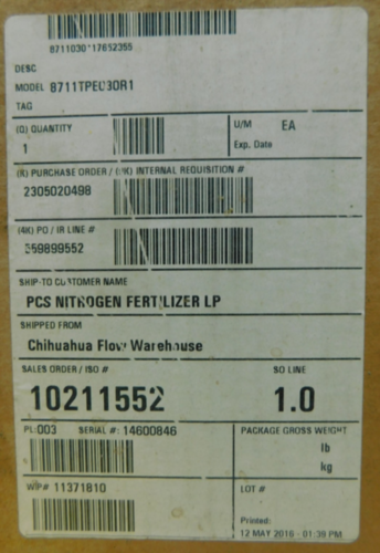 Rosemount #8711TPE030R1, Wafer Magnetic Flowtube Flow Meter, 3" - Image 5