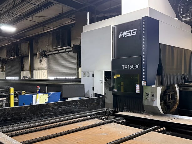 HSG #TX15036, CNC tube laser, 6 kW, 14.17" max diameter, 50' infeed/outfeed, 3,150 IPM, 2023 - Image 4