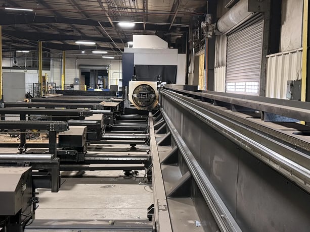 HSG #TX15036, CNC tube laser, 6 kW, 14.17" max diameter, 50' infeed/outfeed, 3,150 IPM, 2023 - Image 9