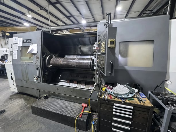 Samsung #SL45/2200BB, CNC lathe, 30.5" swing, 86" centers, 24" chuck, 7.125" bore, 50 HP, 1200 RPM, 2013 - Image 2