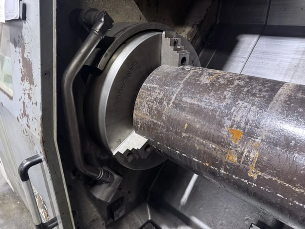 Samsung #SL45/2200BB, CNC lathe, 30.5" swing, 86" centers, 24" chuck, 7.125" bore, 50 HP, 1200 RPM, 2013 - Image 4