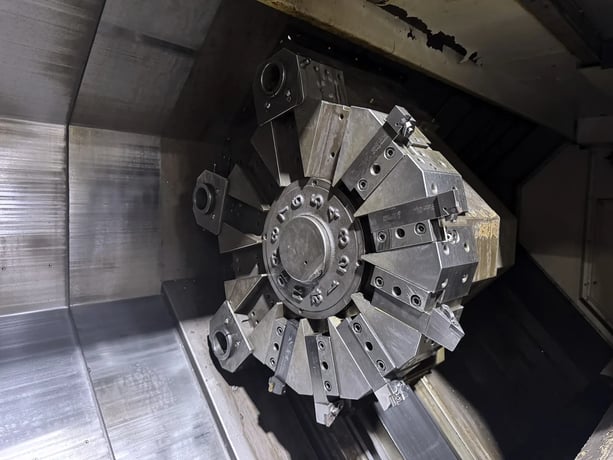 Samsung #SL45/2200BB, CNC lathe, 30.5" swing, 86" centers, 24" chuck, 7.125" bore, 50 HP, 1200 RPM, 2013 - Image 5