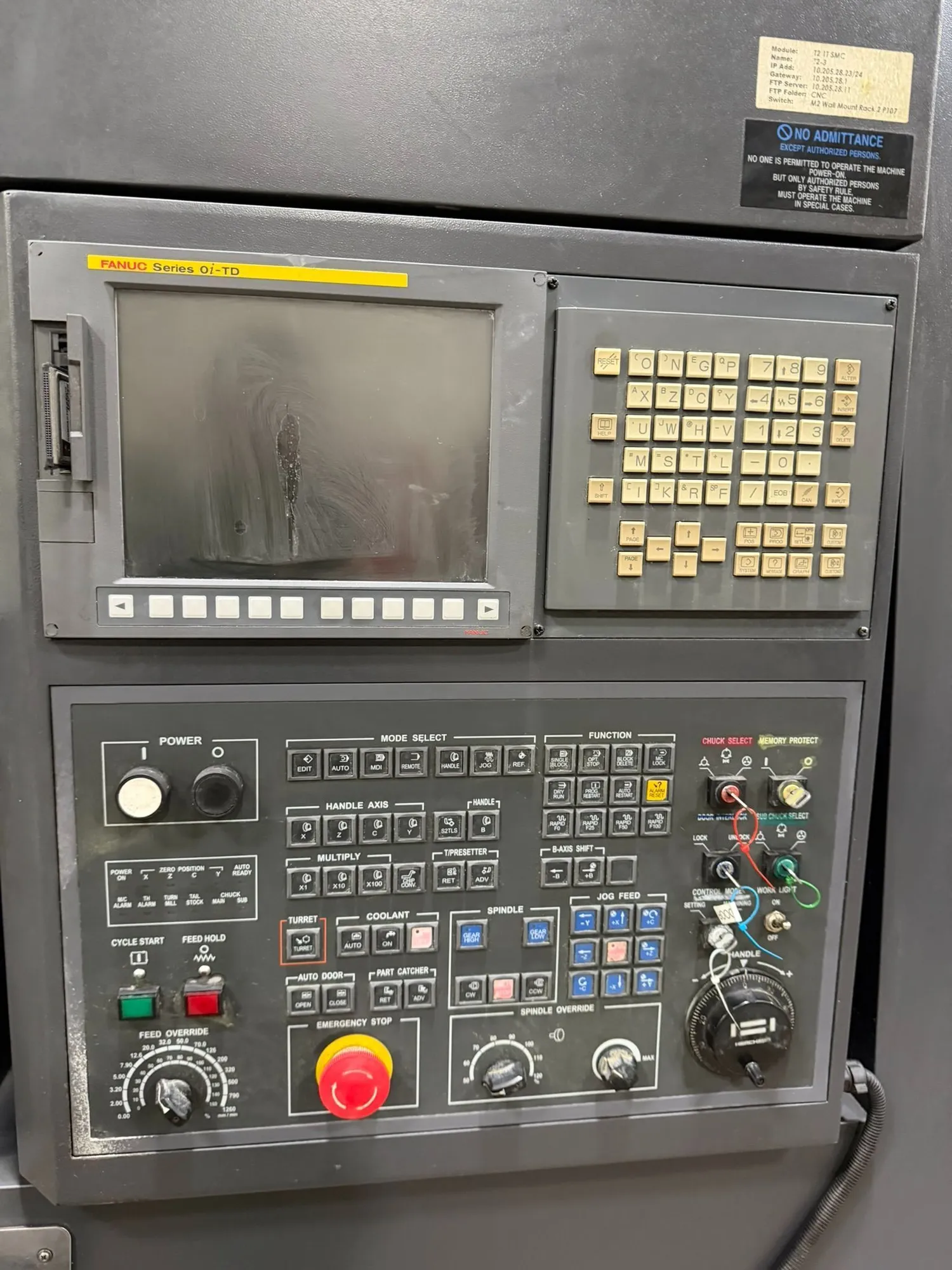 Hwacheon #T2-1T-SMC, CNC lathe, Twin Spindle, 18.1" turning diameter, 20 HP, 5000 RPM, 12-position turret - Image 2