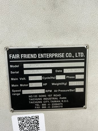 Feeler #VMP-800-APC, vertical machining center, 32.3" X, 20.5" Y, 19.9" Z, 10000 RPM, 15 HP, Cat 40, 30 - Image 3