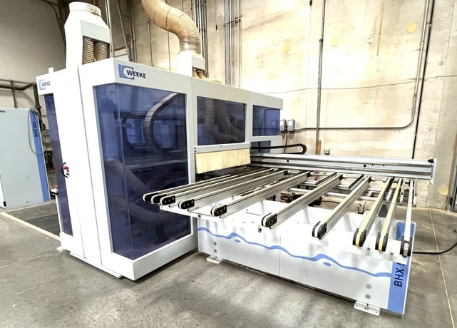 Weeke #BHX-500, CNC Machining Center, 98" X, 39" Y, 7500 RPM, Dual 36-Spindle Boring Blocks, 453 FPM X, 262 - Image 6