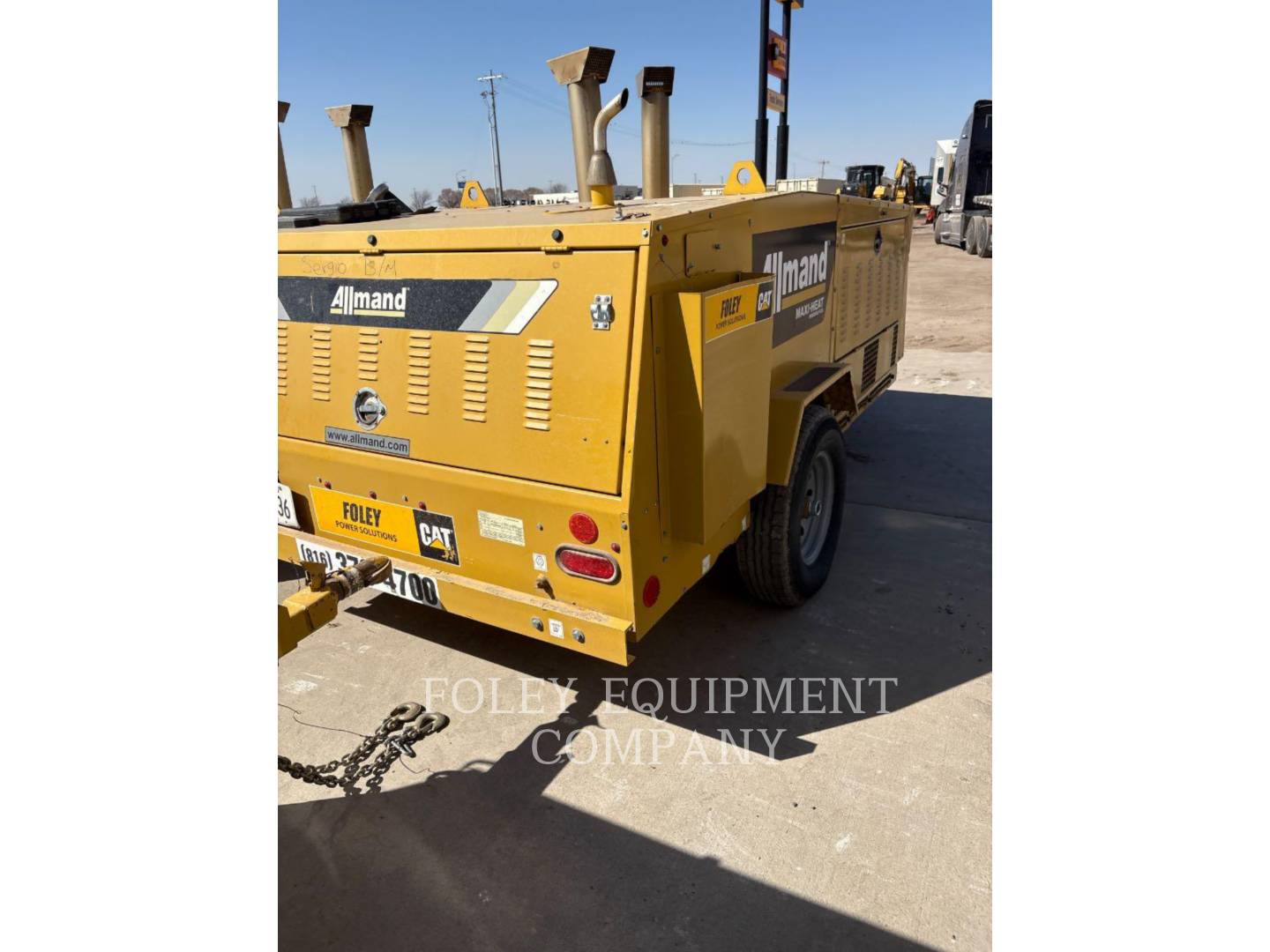 1000000 BTU, 3200 CFM, Allmand #HEATD1MIQ, portable diesel heater, 175 gallon fuel tank, CAT C1.5 engine - Image 4