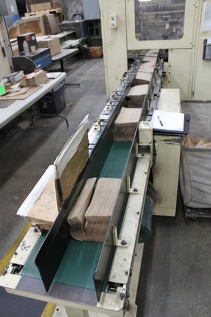37" Green Bay Engineering, single fold vacuum napkin/towel interfolder, 2-lane, Bretting napkin bander - Image 1
