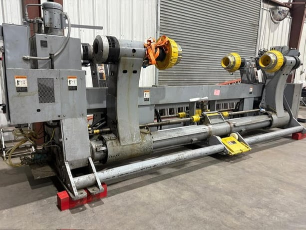 Marquip, dual shaftless floor pickup unwind stand, 72" wide x 72" diameter, 1999 - Image 4
