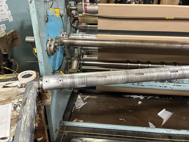 72" Shanks, turret counter roll slitter rewinder, 60" unwind diameter, 6 slitters, razor & shear - Image 8