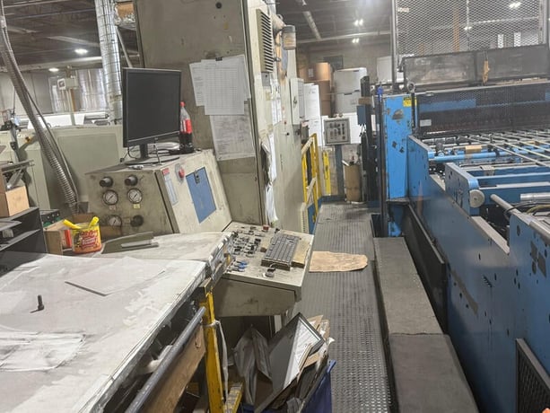 55" Pasaban #KD1350, Double Rotary Knife Sheeter, 72" x 72" Martin unwind, 57" max. cut length - Image 3